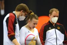 В Баку продолжаются Всемирные соревнования среди возрастных групп по прыжкам на батуте и тамблингу (ФОТО)