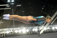 В Баку продолжаются Всемирные соревнования среди возрастных групп по прыжкам на батуте и тамблингу (ФОТО)