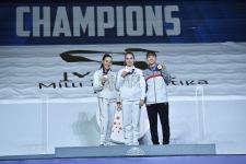 В Баку состоялась церемония награждения победителей третьего дня Всемирных соревнований среди возрастных групп по прыжкам на батуте и тамблингу (ФОТО)