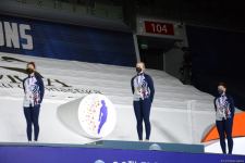 В Баку состоялась церемония награждения победителей заключительного дня Всемирных соревнований среди возрастных групп по прыжкам на батуте и тамблингу (ФОТО)