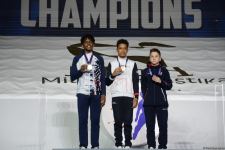 В Баку состоялась церемония награждения победителей заключительного дня Всемирных соревнований среди возрастных групп по прыжкам на батуте и тамблингу (ФОТО)