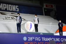 В Баку состоялась церемония награждения победителей заключительного дня Всемирных соревнований среди возрастных групп по прыжкам на батуте и тамблингу (ФОТО)