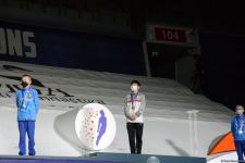 В Баку состоялась церемония награждения победителей заключительного дня Всемирных соревнований среди возрастных групп по прыжкам на батуте и тамблингу (ФОТО)
