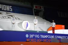 В Баку состоялась церемония награждения победителей заключительного дня Всемирных соревнований среди возрастных групп по прыжкам на батуте и тамблингу (ФОТО)