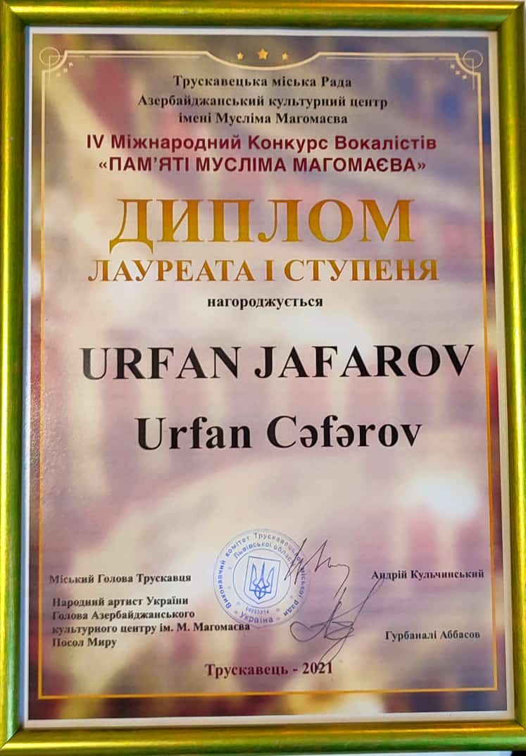 Урфан Джафаров стал победителем Международного конкурса вокалистов "Памяти Муслима Магомаева" (ФОТО/ВИДЕО)