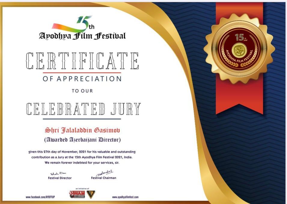 Фильм азербайджанcкого режиссера удостоен престижной премии индийского кинофестиваля (ФОТО)