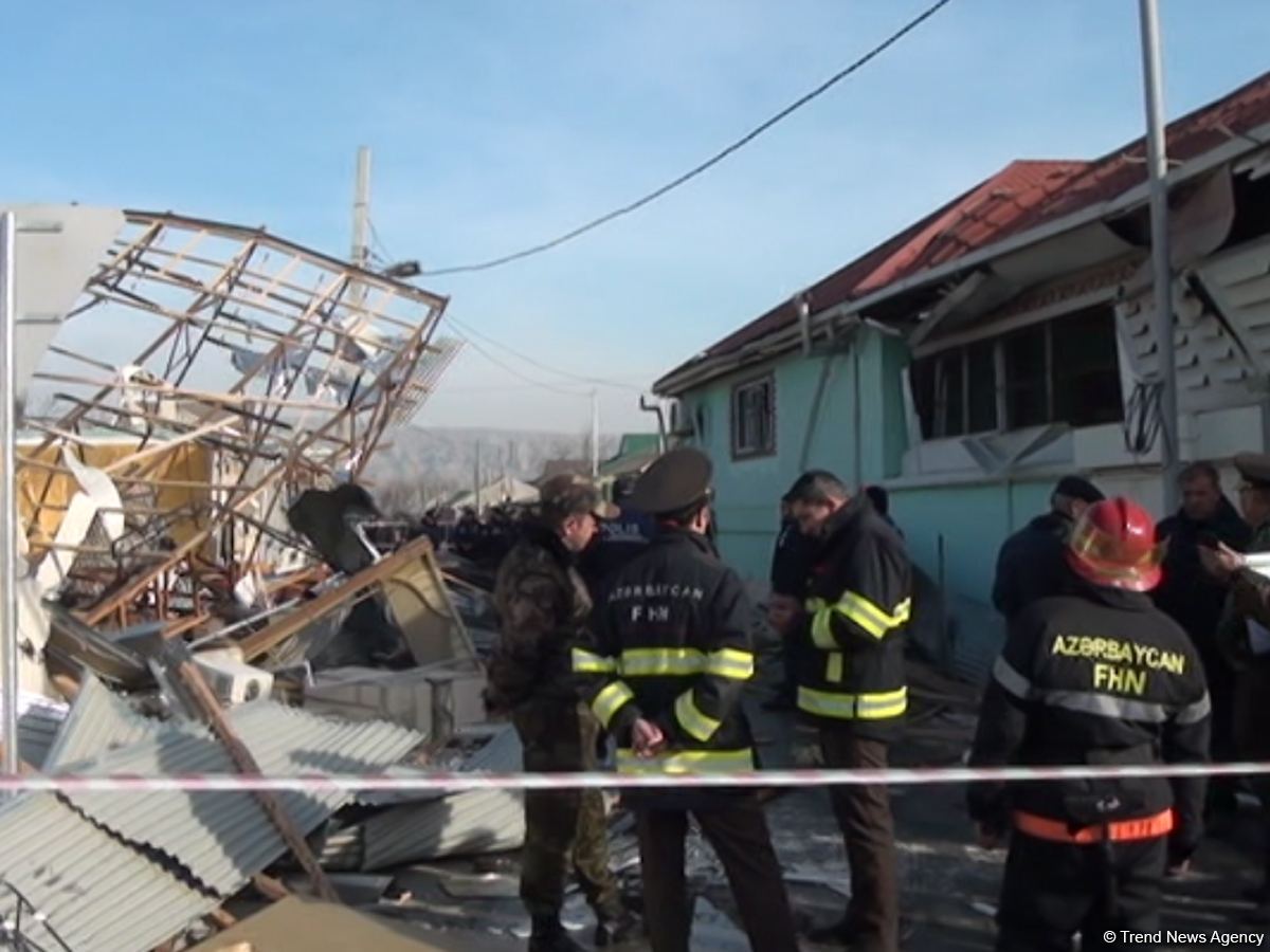 В результате взрыва в Мингячевире пострадали несколько человек (ФОТО/ВИДЕО)