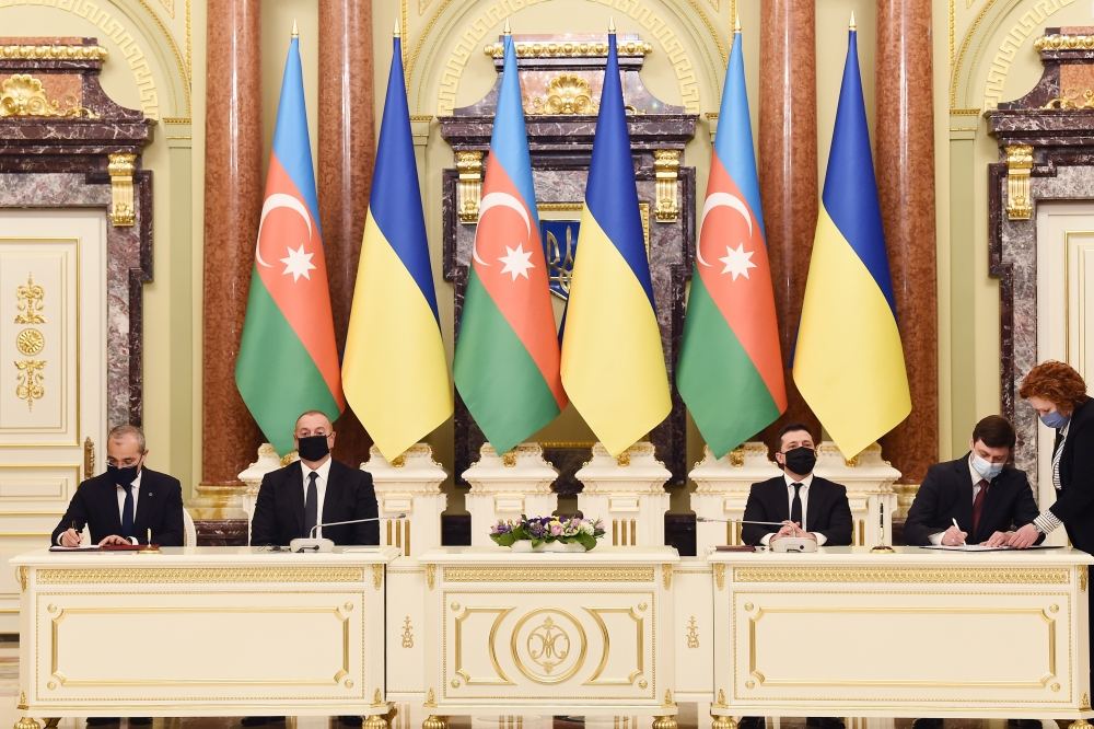 Cостоялась церемония подписания азербайджано-украинских документов с участием Президента Ильхама Алиева и Президента Володимира Зеленского (ФОТО/ВИДЕО)
