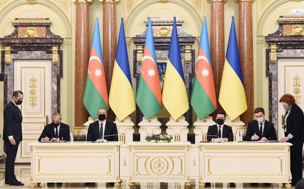 Cостоялась церемония подписания азербайджано-украинских документов с участием Президента Ильхама Алиева и Президента Володимира Зеленского (ФОТО/ВИДЕО)