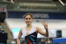 Азербайджанская гимнастка Сельджан Магсудова вышла в финал Кубка мира по прыжкам на батуте в Баку (ФОТО)