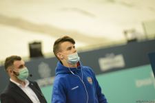 В Баку стартовал заключительный день соревнований Кубка мира по прыжкам на батуте (ФОТО)