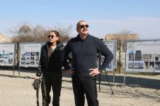 Президент Ильхам Алиев и Первая леди Мехрибан Алиева ознакомились с ходом реставрационных работ в Агдамской Джума-мечети (ФОТО/ВИДЕО)