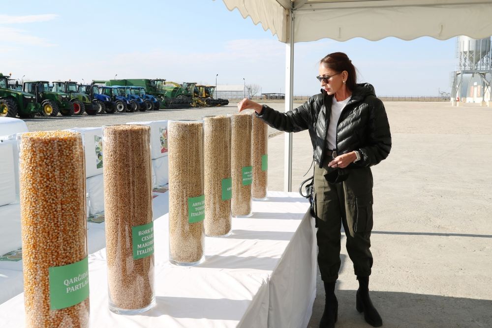 Президент Ильхам Алиев и Первая леди Мехрибан Алиева ознакомились с условиями, созданными в Агджабединском зерновом агропарке (ФОТО/ВИДЕО)