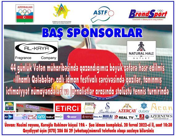 В Баку определились победители турнира по теннису среди ветеранов Карабахской войны, журналистов и медийных личностей (ФОТО)