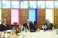 Президент Ильхам Алиев и Первая леди Мехрибан Алиева встретились в ТАСС с руководителями ведущих российских СМИ (ФОТО/ВИДЕО)