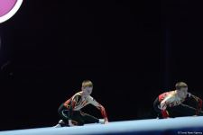 В Баку стартовал первый день Всемирных соревнований среди возрастных групп по акробатической гимнастике (ФОТО)