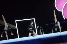 Азербайджанская женская группа занимает второе промежуточное место на Всемирных соревнованиях по акробатической гимнастике (ФОТО)