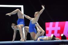 В Баку продолжаются соревнования первого дня 28-го Чемпионата мира по акробатической гимнастике (ФОТО)