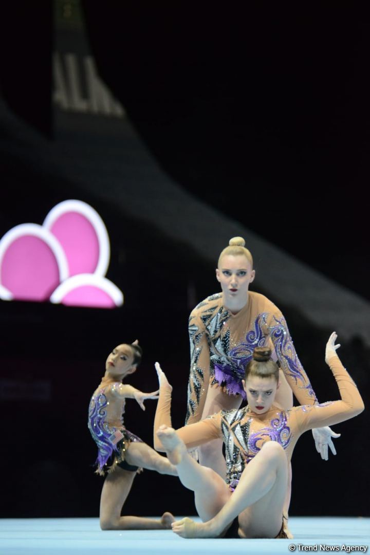 В Баку продолжаются соревнования первого дня 28-го Чемпионата мира по акробатической гимнастике (ФОТО)