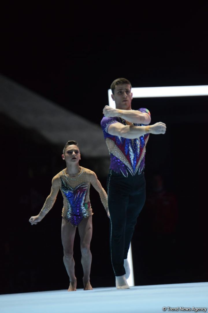 В Баку продолжаются соревнования первого дня 28-го Чемпионата мира по акробатической гимнастике (ФОТО)