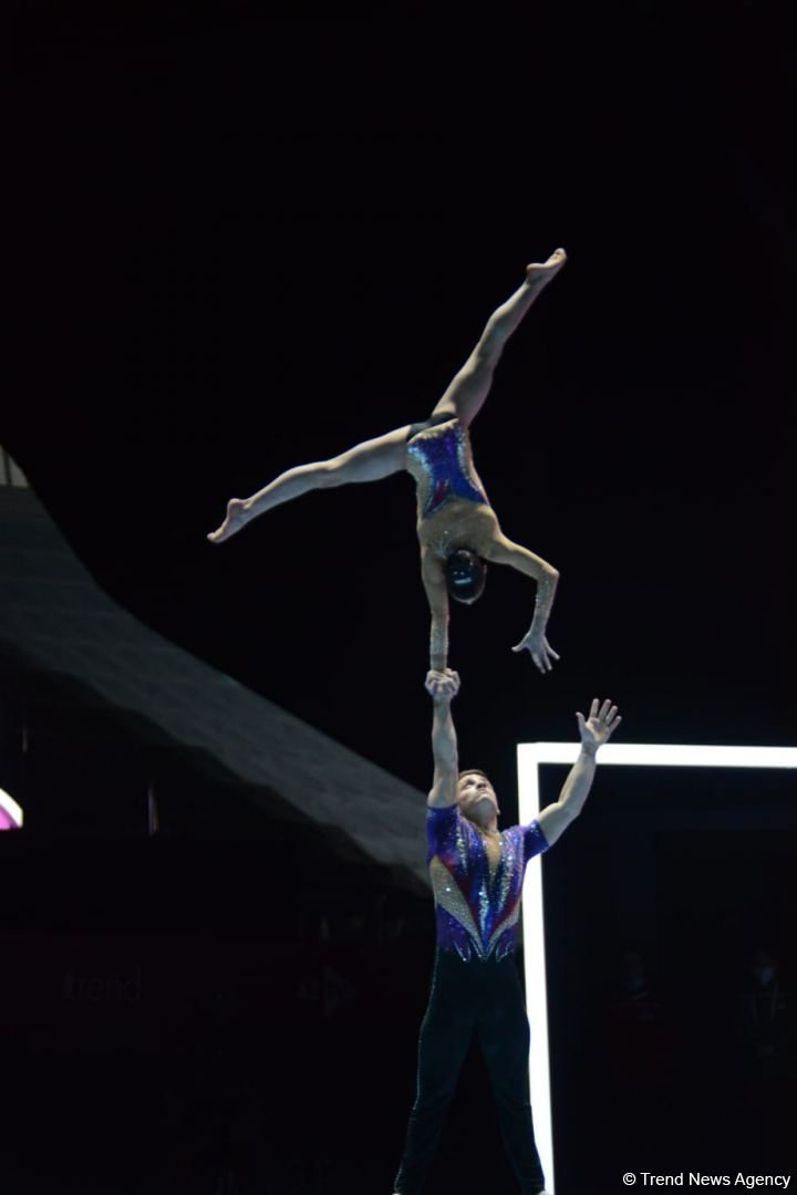 В Баку продолжаются соревнования первого дня 28-го Чемпионата мира по акробатической гимнастике (ФОТО)