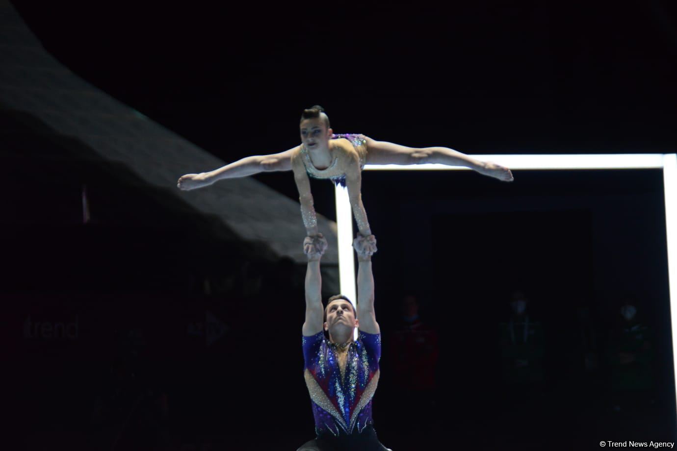 В Баку продолжаются соревнования первого дня 28-го Чемпионата мира по акробатической гимнастике (ФОТО)