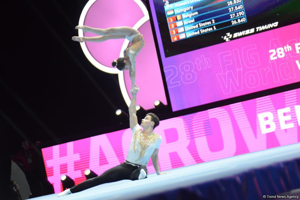 В Баку продолжаются соревнования первого дня 28-го Чемпионата мира по акробатической гимнастике (ФОТО)