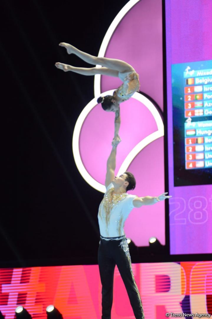 В Баку продолжаются соревнования первого дня 28-го Чемпионата мира по акробатической гимнастике (ФОТО)