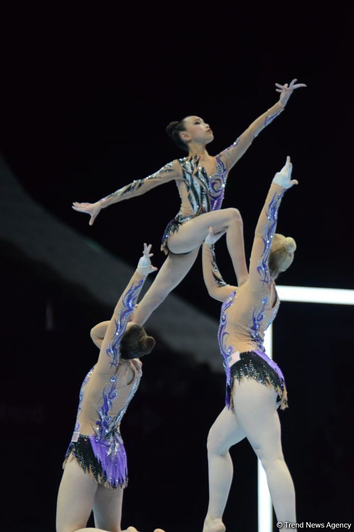В Баку продолжаются соревнования первого дня 28-го Чемпионата мира по акробатической гимнастике (ФОТО)
