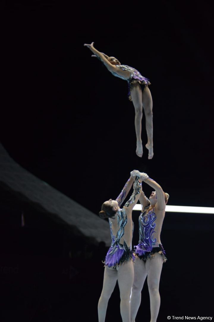 В Баку продолжаются соревнования первого дня 28-го Чемпионата мира по акробатической гимнастике (ФОТО)