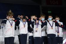 В Баку прошла церемония награждения победителей ЧМ по акробатической гимнастике в командном зачете (ФОТО)