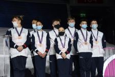 В Баку прошла церемония награждения победителей ЧМ по акробатической гимнастике в командном зачете (ФОТО)