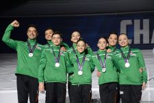 В Баку прошла церемония награждения победителей ЧМ по акробатической гимнастике в командном зачете (ФОТО)