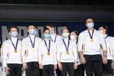 В Баку прошла церемония награждения победителей ЧМ по акробатической гимнастике в командном зачете (ФОТО)