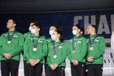 В Баку прошла церемония награждения победителей ЧМ по акробатической гимнастике в командном зачете (ФОТО)