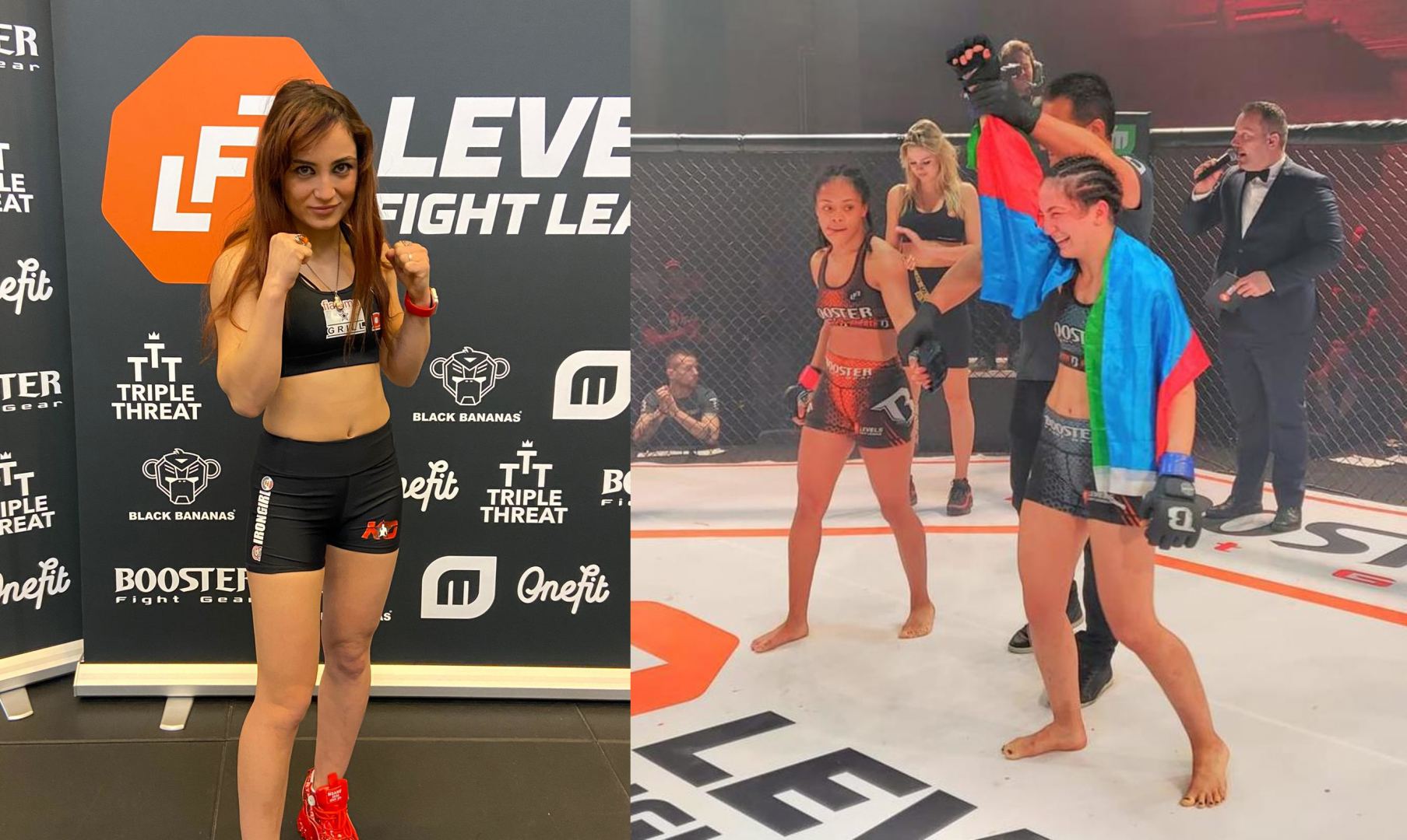 Лучший подарок на день рождения! Iron Girl подняла флаг Азербайджана на профессиональном ринге ММА в Нидерландах (ВИДЕО, ФОТО)