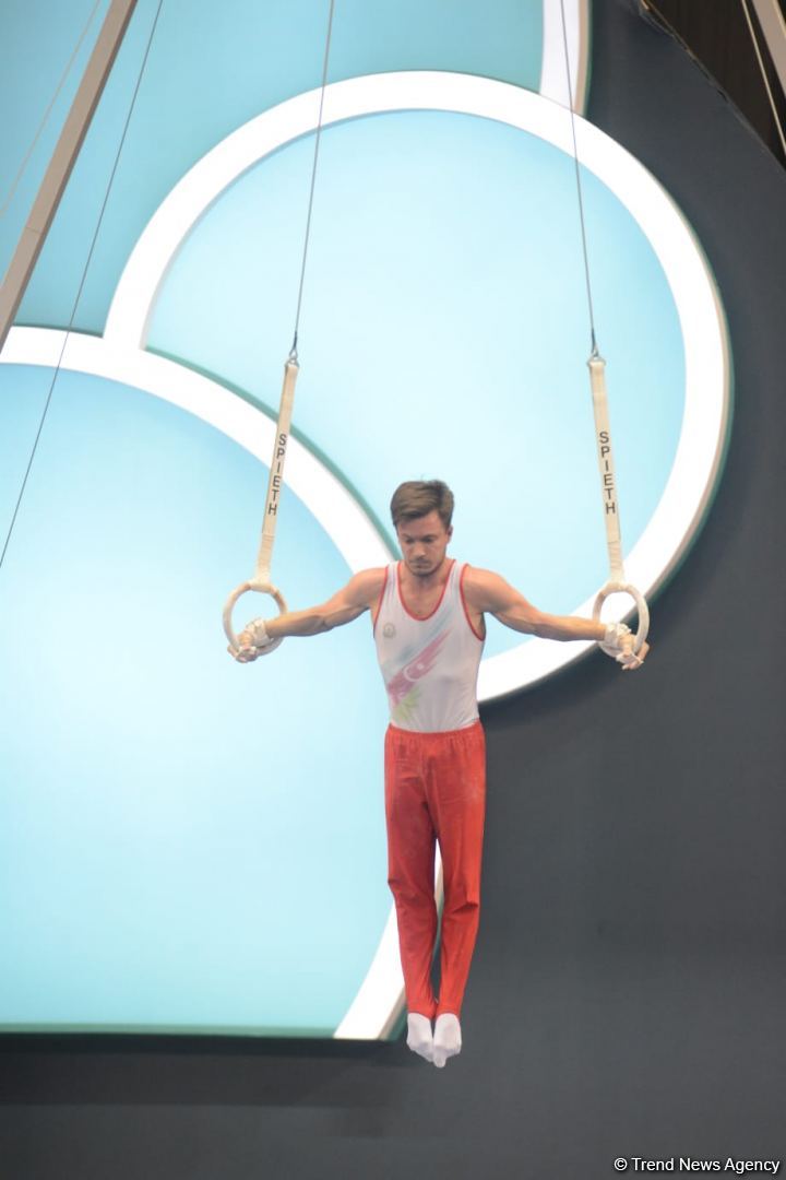 Азербайджанские гимнасты Иван Тихонов и Никита Симонов прошли в финалы Кубка мира FIG (ФОТО)