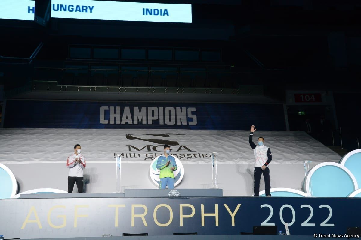 В Баку состоялась церемония награждения победителей Кубка мира FIG по мужской и женской спортивной гимнастике (ФОТО)