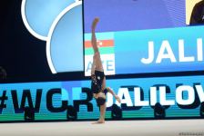 Кубок мира в Баку - Арзу Джалилова и Зохра Агамирова представили упражнения с обручем (ФОТО)