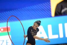 Кубок мира в Баку - Арзу Джалилова и Зохра Агамирова представили упражнения с обручем (ФОТО)