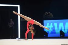 Арзу Джалилова и Зохра Агамирова представили программу с булавами на Кубке мира FIG в Баку (ФОТО)