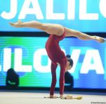 Арзу Джалилова и Зохра Агамирова представили программу с булавами на Кубке мира FIG в Баку (ФОТО)