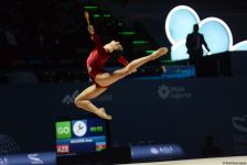 Арзу Джалилова и Зохра Агамирова представили программу с булавами на Кубке мира FIG в Баку (ФОТО)