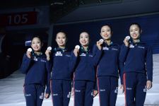 В Баку прошла вторая церемония награждения победителей и призеров Кубка мира FIG по художественной гимнастике (ФОТО)