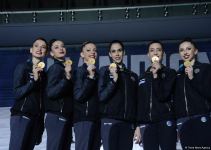 В Баку прошла вторая церемония награждения победителей и призеров Кубка мира FIG по художественной гимнастике (ФОТО)