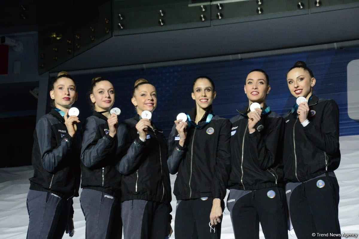 В Баку прошла церемония награждения победителей и призеров Кубка мира FIG по художественной гимнастике (ФОТО)