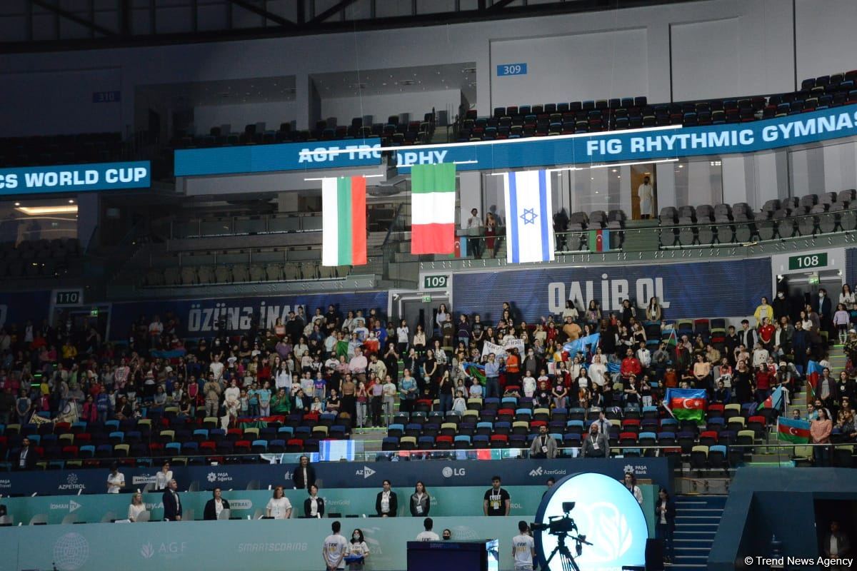 В Баку прошла церемония награждения победителей и призеров Кубка мира FIG по художественной гимнастике (ФОТО)