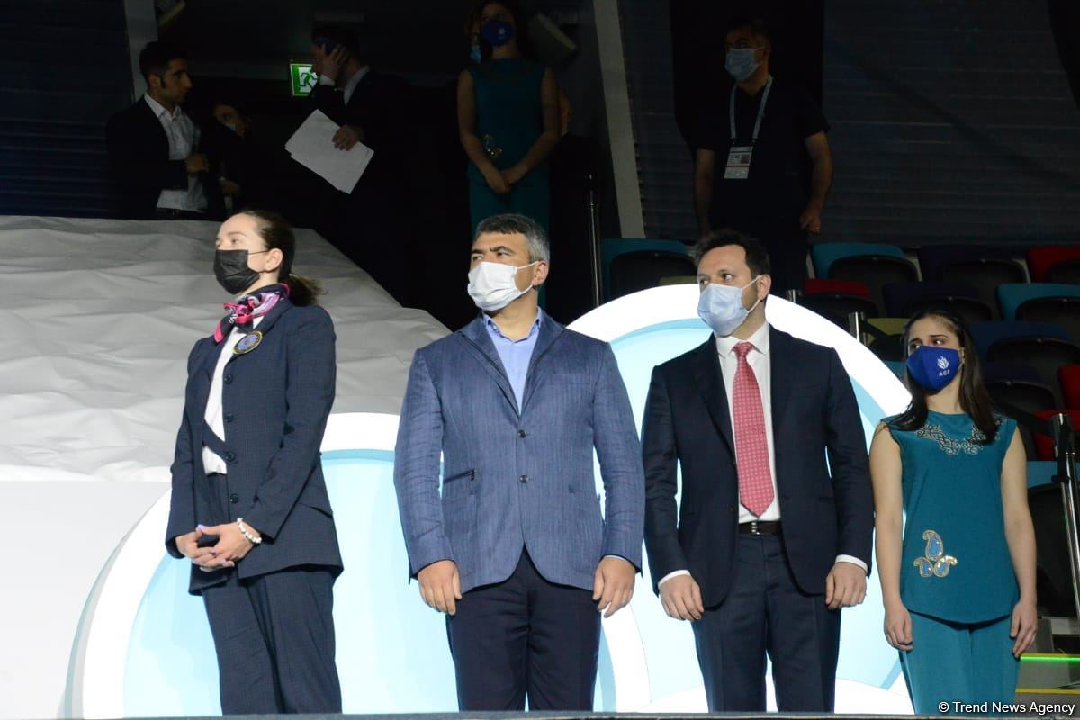 В Баку прошла церемония награждения победителей и призеров Кубка мира FIG по художественной гимнастике (ФОТО)