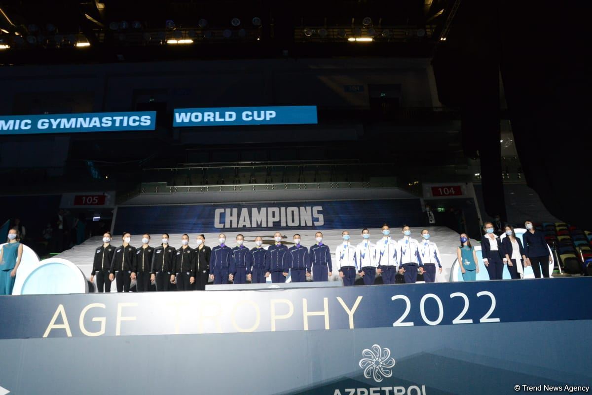 В Баку прошла церемония награждения победителей и призеров Кубка мира FIG по художественной гимнастике (ФОТО)