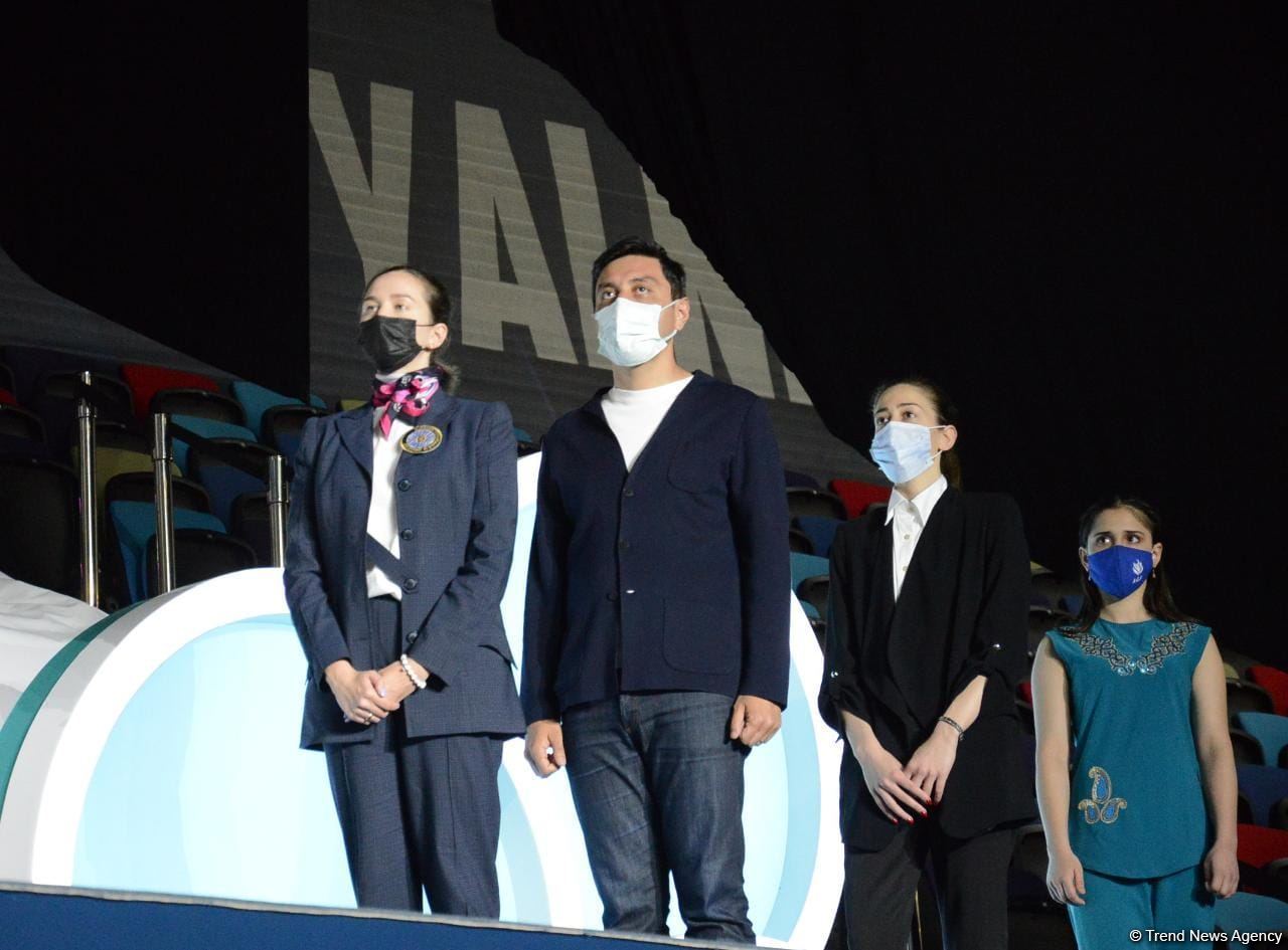 В Баку прошла вторая церемония награждения победителей и призеров Кубка мира FIG по художественной гимнастике (ФОТО)